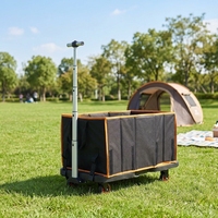 Chariot utilitaire pliable en gros, chariot de courses portable avec roues, chariot roulant léger pour les entreprises