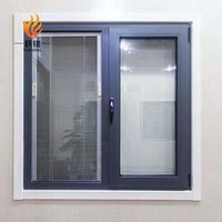 Ventana Abatible de PVC con Textura de Madera, Perfil Laminado, Doble Acristalamiento, para Villas Residenciales de Lujo