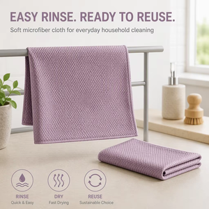 Panno in microfibra a scaglie di pesce ad asciugatura rapida 35x35cm per la rimozione di macchie da vetro, per auto e cucina - Product Image 2