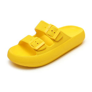 Cómodas Chanclas de <span class=keywords><strong>plataforma</strong></span> suave, zapatillas para el hogar y la playa, toboganes en la nube para mujeres y hombres, Material de plantilla EVA - Product Image 2