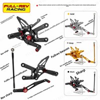 FULL REV RACING - Reposapiés Modificado de Aleación de Aluminio con Soporte Desmontable y Ajustador de Cadena para Manillar
