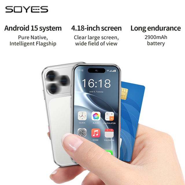 2026 New High Version Xs19max Mini Smartphone 4.18inch 6G+128G Android 15.0 Octa Core Dual SIM 20MP Global 4G Mini Cell Phone