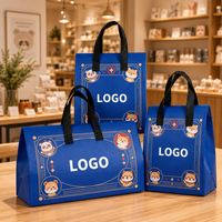 Sac fourre-tout personnalisé en PP non tissé, résistant, réutilisable, de qualité alimentaire, pour pizza et en-cas, imperméable, laminé, capacité de charge de 10 à 15 kg