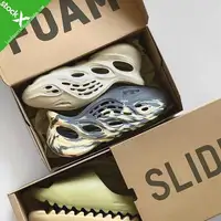 حذاء Yeezy فوم رانر ، عصري ، رجالي, حذاء شاطيء رجالي ، مسطح ليّن ، حذاء Yeezy فوم ، مع شعار العلامة التجارية ، 1 إلى 1 ، حذاء Yeezy الأصلي