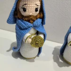 Figura de Belquior, Baltazar y <span class=keywords><strong>Gaspar</strong></span> de la Natividad, Hecha a Mano con Ganchillo de Algodón, Decoración Navideña para el Hogar, Habitación Infantil, Regalos - Product Image 5