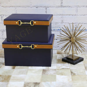 Gaya Modern dicetak PU kulit perjalanan Set makan siang dan piknik kotak kertas dengan koper untuk hadiah dan penyimpanan mainan - Product Image 2