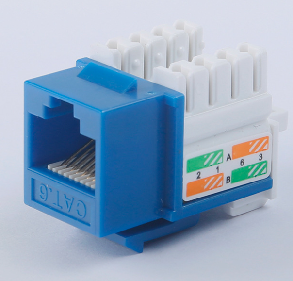 RJ45 Cat6 Keystone Jack 8P8C RJ45 Modul Konektor Snap-In Konektor Jaringan Ethernet RJ45 Jack