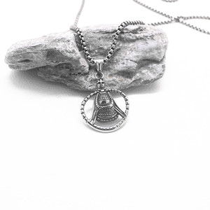 yunnique Stylish Men's <b>Titanium</b> Steel Necklace With Face Pendant For Party Occasion - Product Image 2