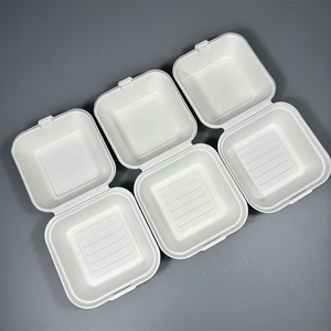 BonitoPak biodegradabile togo contenitore cibo usa e getta da portare via pranzo imballaggio polpa di bagassa cerniera hamburger scatola patatine da <span class=keywords><strong>asporto</strong></span> - Product Image 3