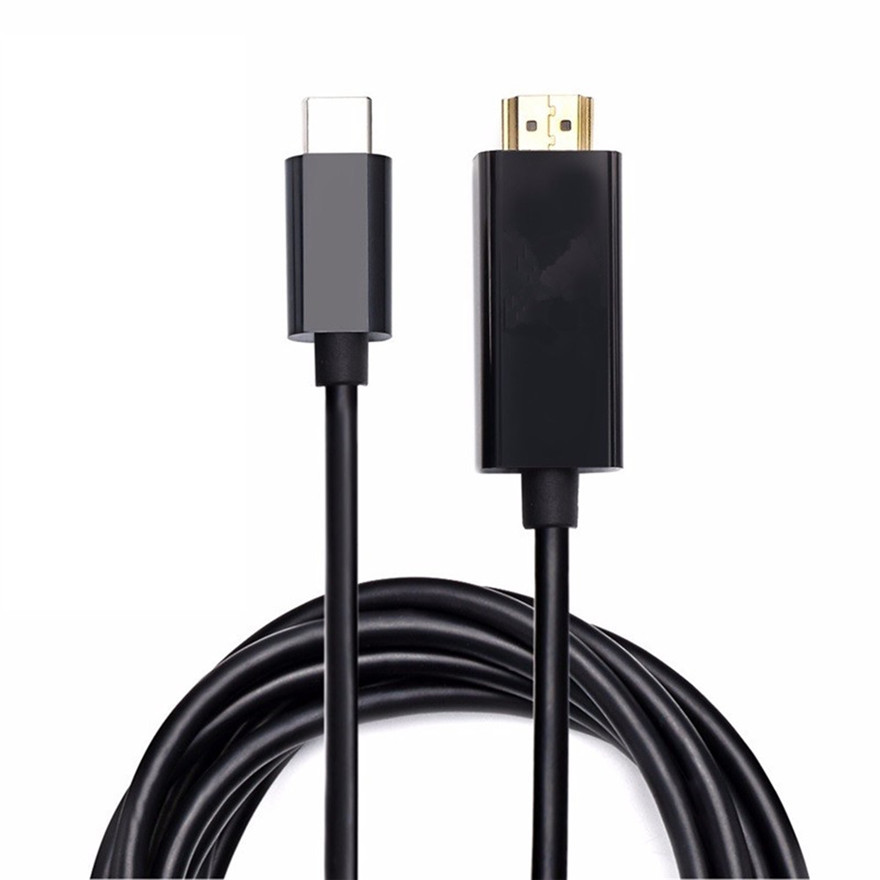 USB para HDMI 1.8M USB 3.1 Tipo C (Thunderbolt 3 Compatível) para HDMI 4K VGA DVI DP Cabo Para Macbook Samaung Huawei Google