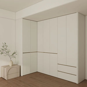 Armario Córdoba Moderno Europeo Simple de 4 Puertas, Ecológico, Material de Aglomerado Blanco para Dormitorios Pequeños, Salas de Estar y Hogares - Product Image 1