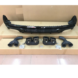 ดิฟฟิวเซอร์สีดำเงาสำหรับกันชนหลัง รุ่น Q5 SQ5 B9 พร้อมลิ้นกันชนและท่อไอเสีย สำหรับ Audi Q5 SQ5 B9 ปี 2018 2019 2020 2021 - Product Image 3