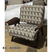 Fauteuil d'appoint moderne rétro, sensation de luxe haut de gamme, tissu rembourré, fauteuil de détente pour salon, balcon, chambre et villa