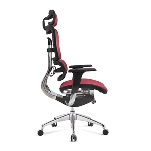 Factory Sales Luxury Executive Office Chair High Back Lumbar Support <b>Red</b> Swivel Ergonomic Mesh Adjustable Modern Metal Fabric - Product Image 6