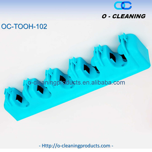 Supporto per scopa e mocio in plastica ABS O-Cleaning, organizer da parete per riporre scopa e mocio, porta scopa e mocio. - Product Image 3
