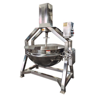 Équipement industriel d'autocuiseur de bouilloire à double paroi inclinable pour la sauce vapeur faire bouillir le sucre pour le lait de soja et de maïs de noix