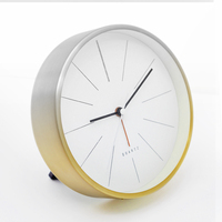 6 Zoll kleine Metall Wecker Wohnkultur Roségold Metall Tisch uhr Batterie Stil runden Tisch Wecker