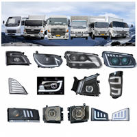 Phare LED amélioré HuaFuXing pour Mitsubishi Fuso Canter 2005+ Camion, projecteur à lentille unique R MK353636 L MK353635