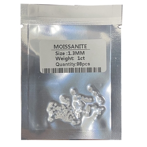 H GEMS Piedra de Moissanita Redonda de Alta Calidad con Corte de Diamante, 1 Quilate, 1.0mm, 1.3mm, 2.0mm, 0.01ct, Venta al por Mayor - Product Image 1