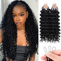 Extensiones de Cabello Humano con Ondas Profundas, Listas para Enviar, con Acabado Invisible sin Nudos, Integración Perfecta, Nudos Milagrosos