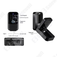 Boîte de rangement intelligente pour clés, sécurisée, murale, entièrement étanche, avec application, déverrouillage par empreinte digitale, code, carte, clé, téléphone