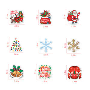 Autocollants en vinyle thème de Noël imperméables 50 pièces et 100 pièces personnages de scrapbooking de dessin animé non répétitifs cadeaux de <span class=keywords><strong>vacances</strong></span> pour enfants adolescents - Product Image 3