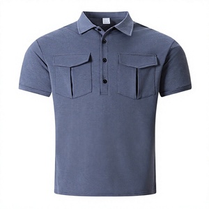 Chemises décontractées pour hommes personnalisées en usine, respirantes, écologiques, anti-rétrécissement, séchage rapide, à manches courtes, tricotées - Product Image 1