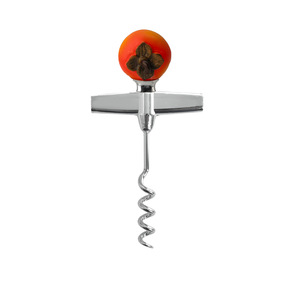 Persimmon T-Shaped <b>Wine</b> Opener Silver Zinc Alloy Portable Bottle Opener <b>Bar</b> Tool - Product Image 1
