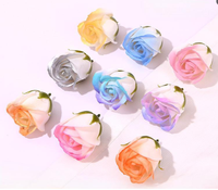 Savon à la rose pour le corps Fleur de savon parfumée pour le mariage Cadeau de la Saint-Valentin Fleur de tête de rose