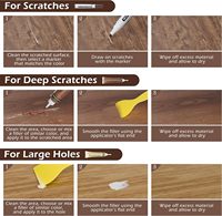 Kit de réparation de meubles en bois – Mastic 12 couleurs et marqueurs 8 couleurs – Retouche pour rayures, fissures, trous et taches sur sols, tables et armoires