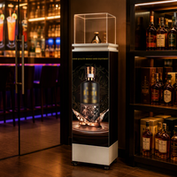 Nouvelle vitrine colonne LED 4 faces 2026, écran publicitaire vidéo sur pied pour intérieur, idéal pour les magasins et les stands d'exposition