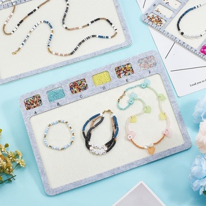 3 Ontwerpen Vilt Kralen Matten Sieraden Diy Kralen Bord Sorteren Tray Kralen Bord Met Centimeter Alfabetische Schaal Voor Armband Maken - Product Image 5