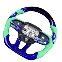Volant personnalisé en fibre de carbone pour Dodge Challenger PU Charger Srt Volant à affichage LED
