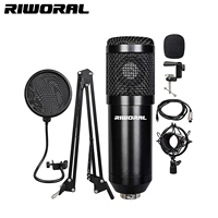 BM800-XL Vente Chaude USB Studio D'enregistrement Microphone À Condensateur Filaire Karaoké Ensemble Kit Annulation Du Bruit pour Podcast Carte Son