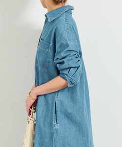 Autunno inverno Casual abito in Denim allentato da donna abbellimenti con bottoni di alta qualità tessuto stampato digitale per stile Comfort - Product Image 3