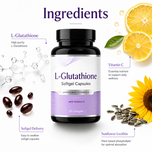 Offre Spéciale : GSH Liposomal Original Réduit, L-glutathion Bio Antioxydant Éclaircissant, Riche en Protéines, Sans Gluten, Améliore l'Éclat - Product Image 4