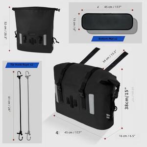 Sacoche de Selle de <span class=keywords><strong>Moto</strong></span> Étanche 500D PVC pour Porte-Bagages Arrière, Réfléchissante, Extensible, pour Transport et Rangement en Cyclisme et Tourisme - Product Image 4
