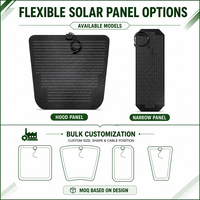 Panneau solaire flexible personnalisé 90W pour capot de voiture, module PV ETFE 18V flexible avec support auto-adhésif pour la charge de batterie 12V