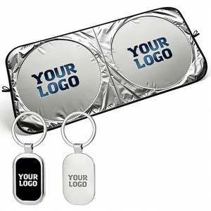Pare-soleil pliable personnalisé avec logo imprimé pour vitre avant de voiture, idéal pour la promotion publicitaire des concessionnaires automobiles et comme cadeau d'entreprise. - Product Image 1