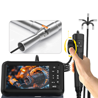 Endoscopio Industrial de Video con Rotación de 360 Grados Bidireccional, Resistente al Agua IP67, Pantalla IPS de 7 Pulgadas, Boroscopio con LED Ajustable, Cámara de Inspección