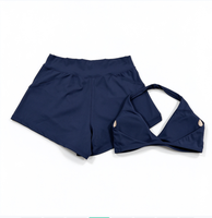 Ensembles pour femmes respirants effet seconde peau, ensemble short de yoga pour Pilates, sports, course en plein air, fitness, grandes tailles