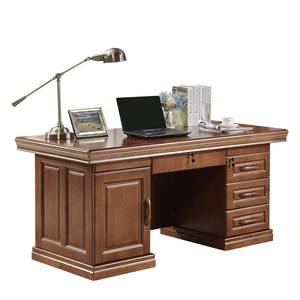 Solid Wood <b>Computer</b> <b>Desk</b> 1.8m 1.6m 1.4m Drawer Home Office Use - Product Image 5