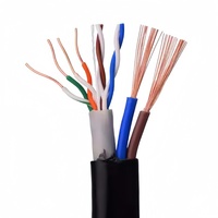 Produsen Kabel CCA 23AWG 4Pair CAT6 UTP LAN dengan Kabel Daya 2c, Kabel CAT6 FTP dengan Daya DC, Cat6 dengan daya