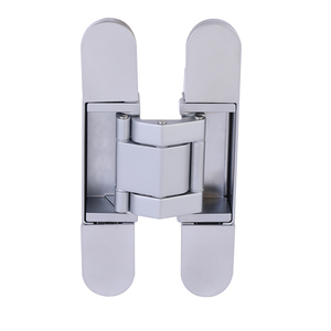 Charnière de porte dissimulée 3D en chrome satiné moderne en zinc, capacité de charge de 80 kg, pour porte lourde - Product Image 2