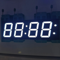 Pantalla LED Profesional de 1.2 Pulgadas, 4 Dígitos, 7 Segmentos, Luz Blanca, Módulo Numérico de Ánodo Común de Gran Tamaño para Relojes de Pared Grandes