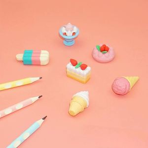 Nouvelles Gommes Créatives 3D en Forme de Donut et de Burger en Caoutchouc TPR, Thème Desserts, Cadeaux de Noël pour Écoles Primaires, Prix, Logo Personnalisé - Product Image 3