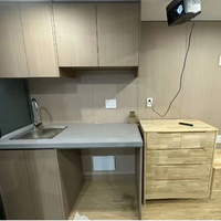 Cabane mobile préfabriquée en forme de pod, petite maison conteneur avec 1 salon et 1 chambre à coucher