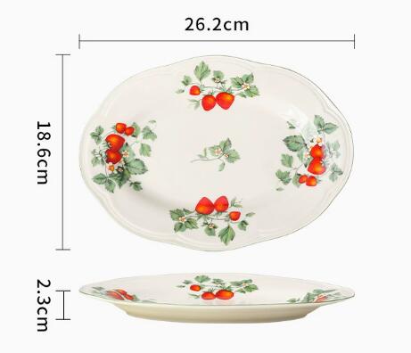 Assiette à poisson blanche de 10,5 pouces