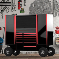13 Tiroirs OEM/ODM/OBM Personnalisable 600kg Capacité de charge Atelier Boîte à outils Kit Pit Cart
