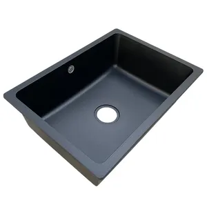 2023 Hot sale Classics Kitchen Single Bowl Sink Medieval Classic Black Quartz Granite Wholesale Factories